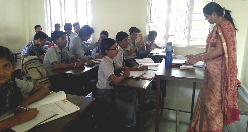 Classroom at Bharat Mata H.S. School